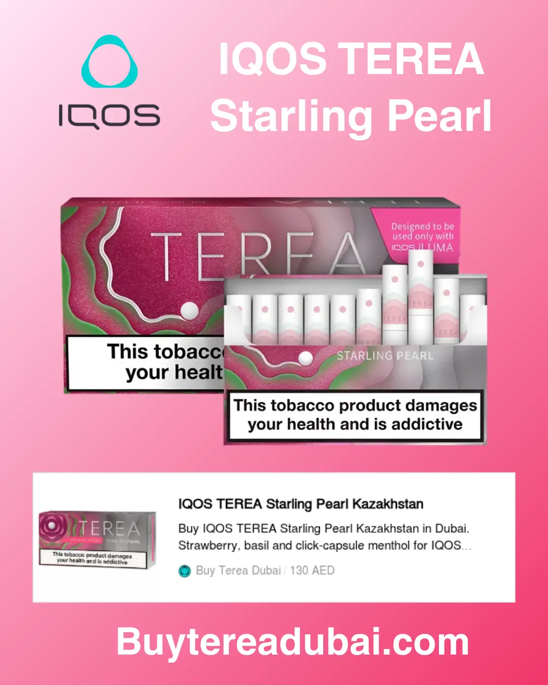 IQOS ILUMA with TEREA Starling Pearl Kazakhstan aromatic stick