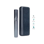 IQOS ILUMA i Prime holder touch screen showing puff count and battery status Dubai UAE