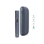 IQOS ILUMA i Standard Midnight Black touch screen showing puff count — Dubai UAE
