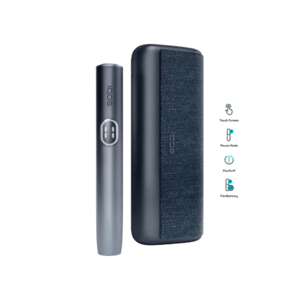 IQOS ILUMA i Prime Midnight Black holder touch screen — flagship IQOS device Dubai